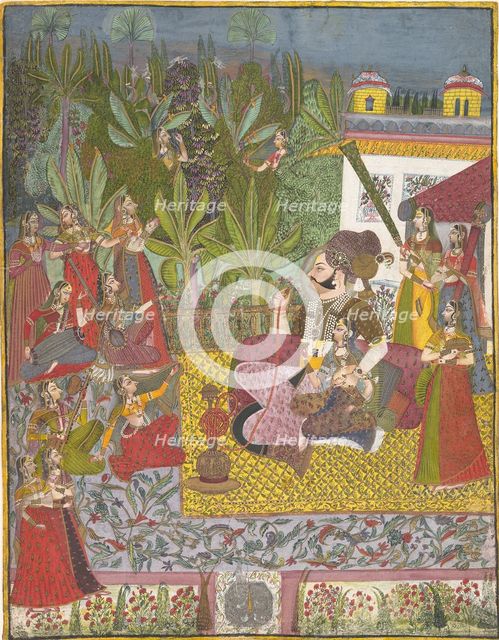 Maharaja Bijay Singh in His Harem, ca. 1770. Creator: Unknown.