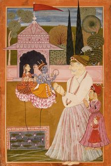 Maharaja Kumar Himan Raj Singh at Worship, c1790. Creator: Unknown