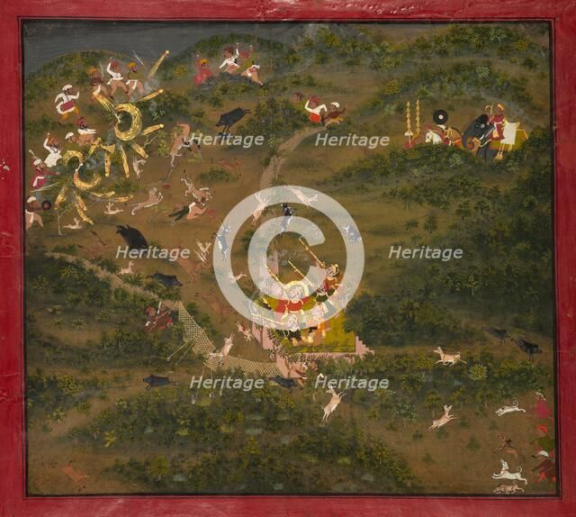 Maharaja Jagat Singh Hunting, 1734-1751. Creator: Unknown.