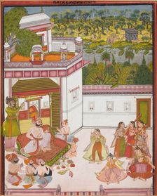 Maharaja of Kotah Listening to Music and Watching Dancers, c. 1820. Creator: Unknown