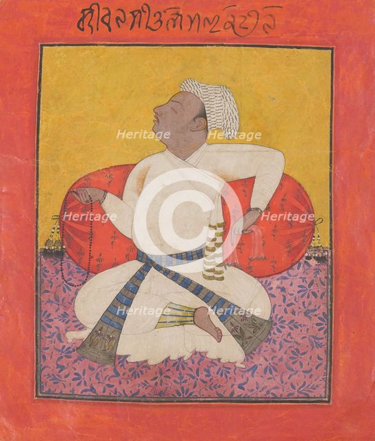 Maharaja Sital Dev in Devotion, ca. 1690. Creator: Unknown.