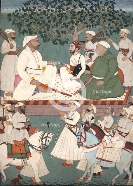Maharaja Sidh Sen Receiving an Embassy, ca. 1700-10. Creator: Master of the Mandi atelier.