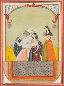 Maharaja Sri Anand Singhji and his consort, 1729. Creator: Ustad Murad (Indian, active 1700s)