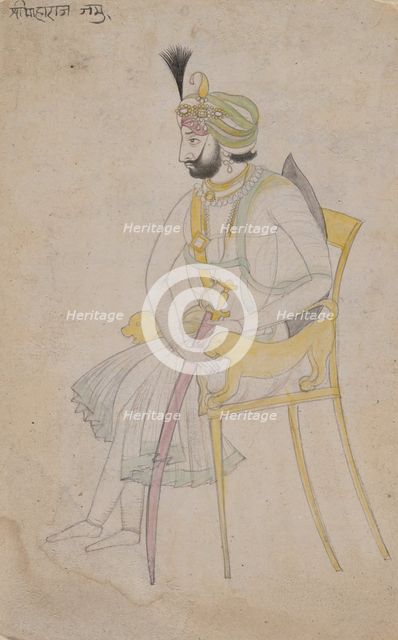 Maharaja Ranbir Singh, ca. 1860-80. Creator: Unknown.