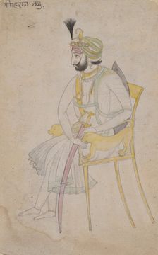 Maharaja Ranbir Singh, ca. 1860-80. Creator: Unknown