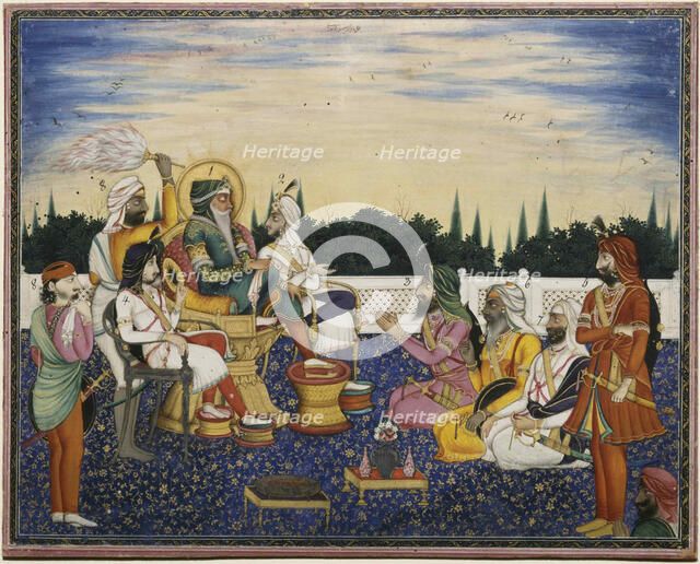 Maharaja Ranjit Singh, 1841. Creator: Imam Bakhsh Lahori (active 1830s-1840s).