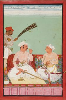 Maharao Ratan Singh with courtiers, c1670