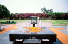 Mahatma Gandhi Memorial, Delhi, with its everlasting flame, 20th century. Artist: Anon