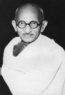 Mahatma Gandhi, political and spiritual leader of India, c1940s