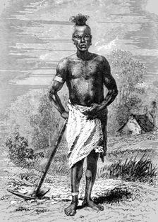 Mahe Labourer; An Excursion in Dahomey 1871. Creator: J. Alfred Skertchly
