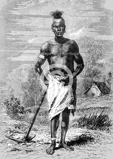 'Mahe Labourer; An Excursion in Dahomey', 1871. Creator: J. Alfred Skertchly.