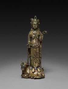 Maheshvara (Shiva) Standing on a Bull, Six Dynasties Period (317-581), Northern Qi Dynasty (550-577) Creator: Unknown