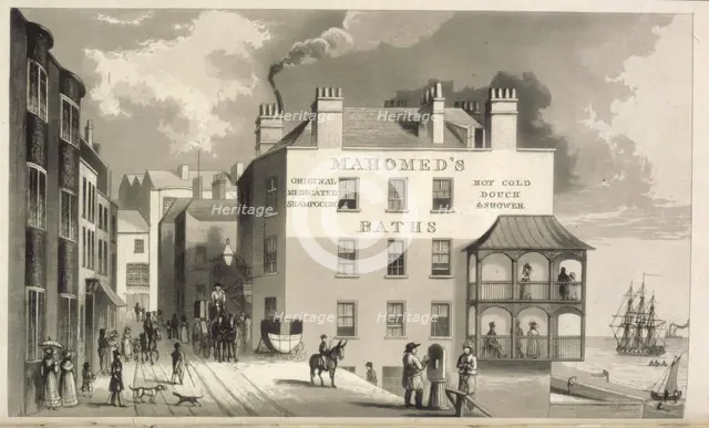 Mahomed's Baths, 1826. Creator: William Maddocks.