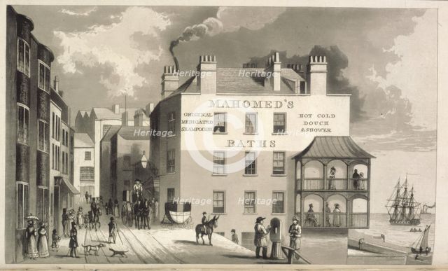 Mahomed's Baths, 1826. Creator: William Maddocks.