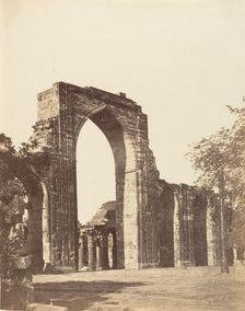 Mahomedan Arch at the Qutub Minar, Delhi, 1858-61. Creator: Unknown