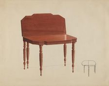 Mahogany Card Table, c. 1936. Creator: Dorothy Posten