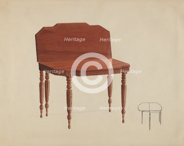 Mahogany Card Table, c. 1936. Creator: Dorothy Posten.