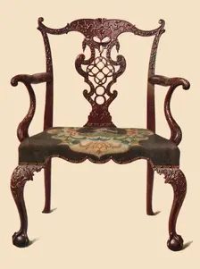 Mahogany chair, 1906. Artist: Shirley Slocombe