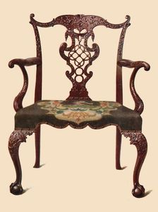 Mahogany chair, 1906. Artist: Shirley Slocombe