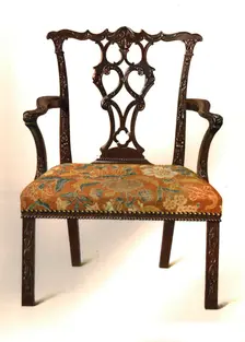 Mahogany chair, 1906. Artist: Shirley Slocombe