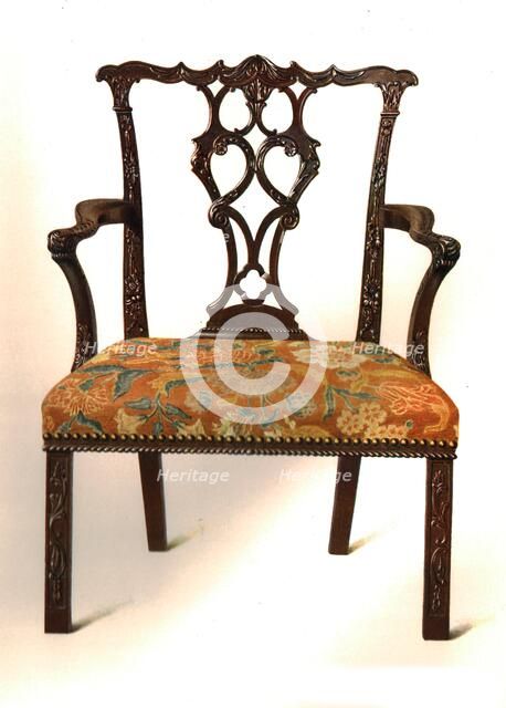 Mahogany chair, 1906. Artist: Shirley Slocombe.