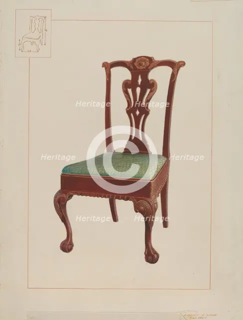 Mahogany Chair, 1937. Creator: Edward L Loper.