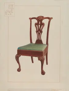 Mahogany Chair, 1937. Creator: Edward L Loper