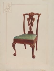 Mahogany Chair, 1937. Creator: Edward L Loper