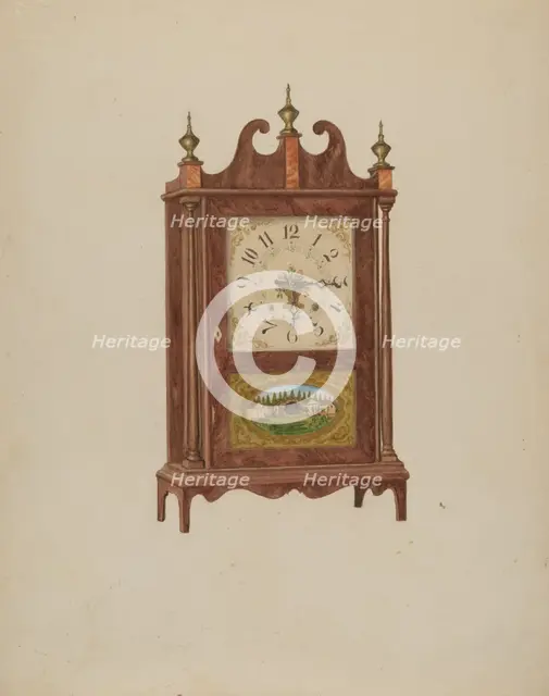 Mahogany Clock, c. 1936. Creator: Carl Buergerniss.