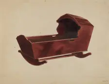Mahogany Cradle, c. 1937. Creator: Louis Plogsted