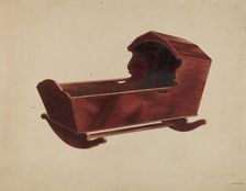 Mahogany Cradle, c. 1937. Creator: Louis Plogsted