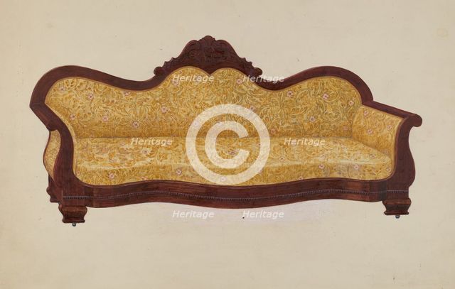 Mahogany Sofa, 1935/1942. Creator: Edward A Darby.