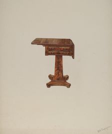 Mahogany Sewing Table, c. 1941. Creator: Anne B. Trepagnier