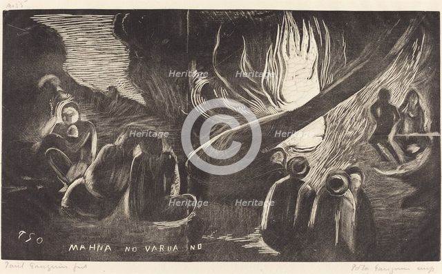 Mahna no Varua Ino (The Devil Speaks), 1894/1895. Creator: Paul Gauguin.