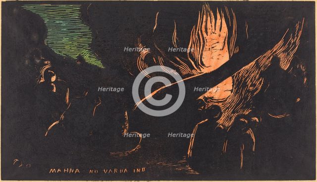 Mahna no Varua Ino (The Devil Speaks), 1894/1895. Creator: Paul Gauguin.
