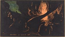 Mahna no Varua Ino (The Devil Speaks), 1894/1895. Creator: Paul Gauguin