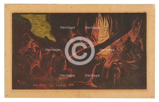 Mahna no varua ino (The Devil Speaks), from the Noa Noa Suite, 1894. Creator: Paul Gauguin.