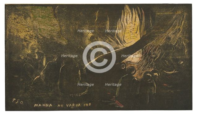 Mahna no varua ino (The Devil Speaks), from the Noa Noa Suite, 1893/94. Creator: Paul Gauguin.