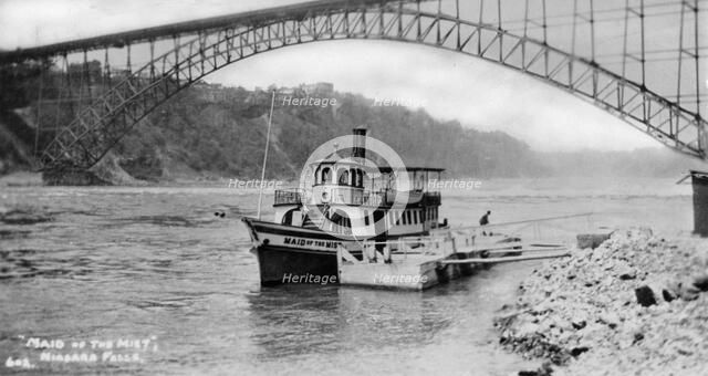 'Maid of the Mist', tourist boat, Niagara Falls, USA/Canada, c1930s(?).Artist: Marjorie Bullock