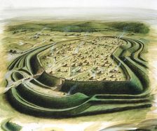 Maiden Castle, c5th century BC, (c1990-2010). Artist: Paul Birkbeck