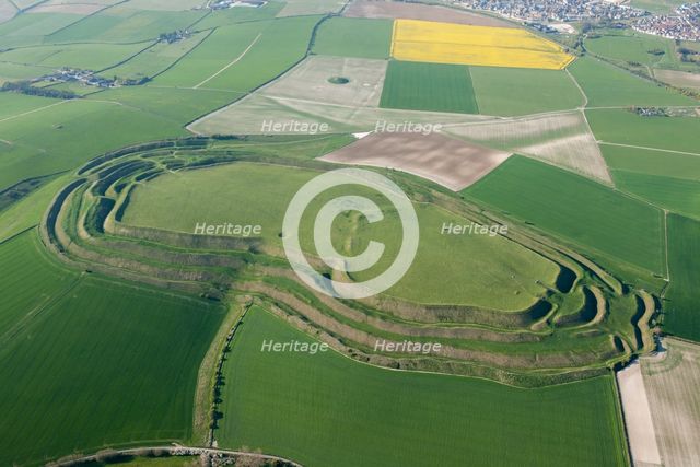 Maiden Castle, near Dorchester, Dorset, 2015. Creator: Historic England.