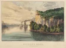 Maiden's Rock - Mississippi River, 1857-1907. Creators: Nathaniel Currier, James Merritt Ives