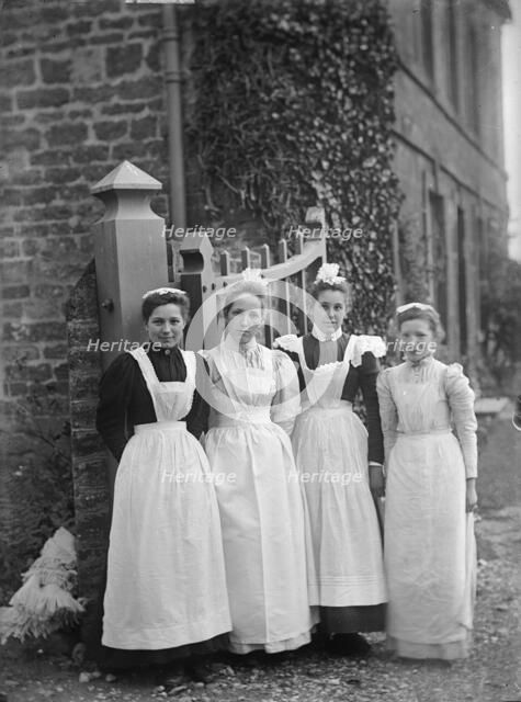 Maids at Church House, Charwelton, Northamptonshire, 1903. Artist: A Newton