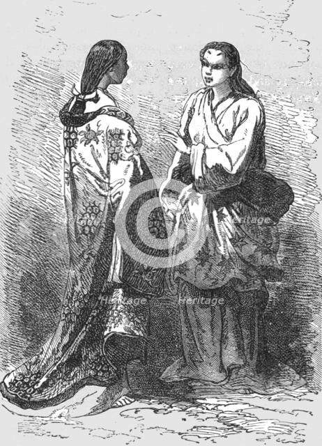 'Maids of the court ladies at Kioto; A European Sojourn in Japan', 1875. Creator: Unknown.
