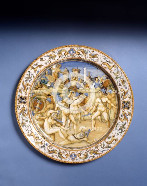 Maiolica Dish, 1580-90. Creator: Workshop of Patanazzi family.