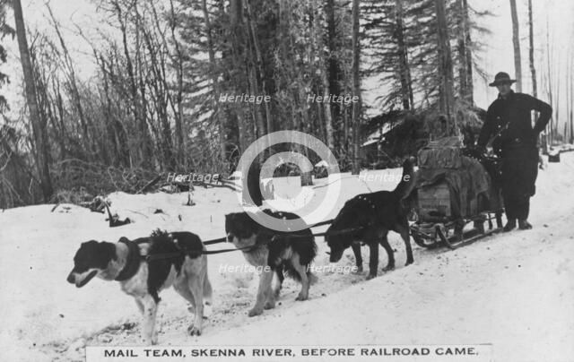 Mail team before railroad came, between c1900 and c1930. Creator: Unknown.