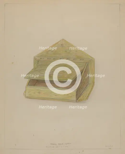 Mail Box, c. 1936. Creator: Franklin C. Moyan.