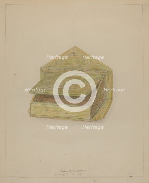 Mail Box, c. 1936. Creator: Franklin C. Moyan.