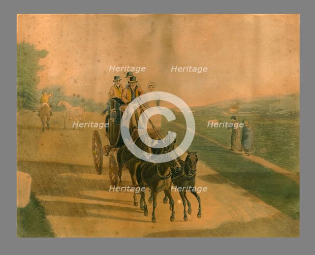 Mail coach, 1820. Creators: J.L.A., F.C.L..