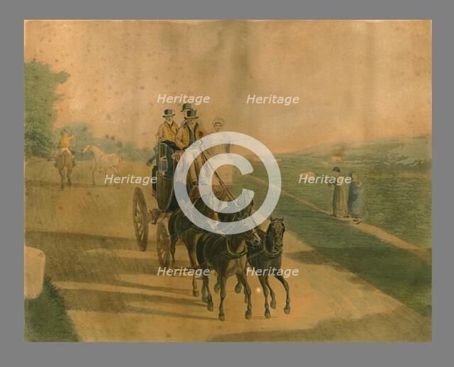 Mail coach, 1820. Creators: J.L.A., F.C.L..